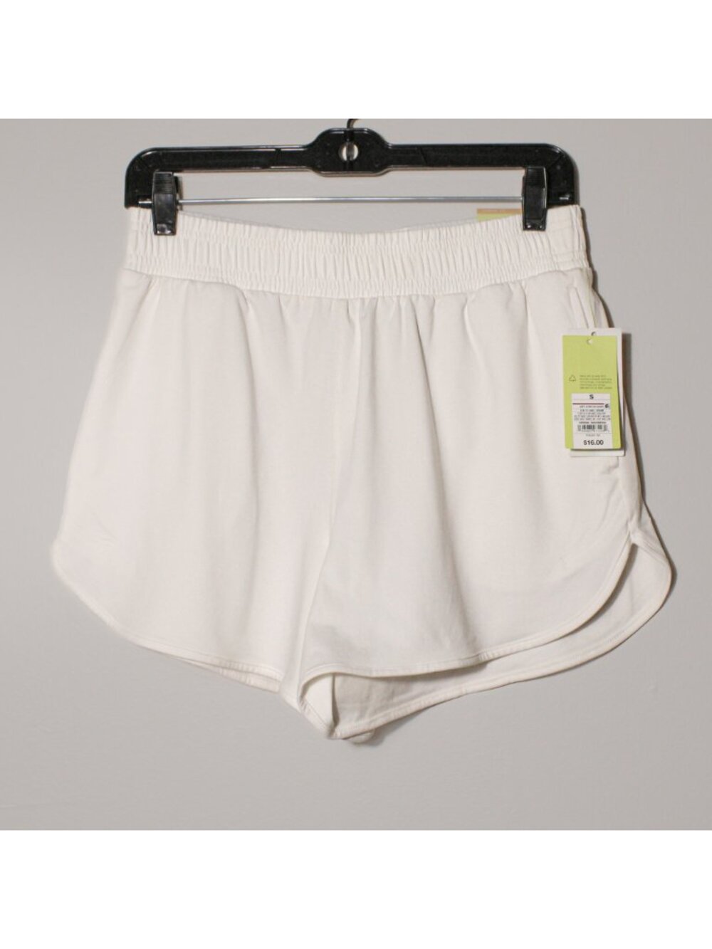 All In Motion Women's Soft Stretch Shorts 3.5" Cream Athletic Athleisure S